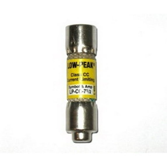 Bussmann LP-CC-7-1/2, 7-1/2 Amp (7.5A) 600V Midget,Time Delay, Current Limiting Class CC Rejection Cartridge Fuses