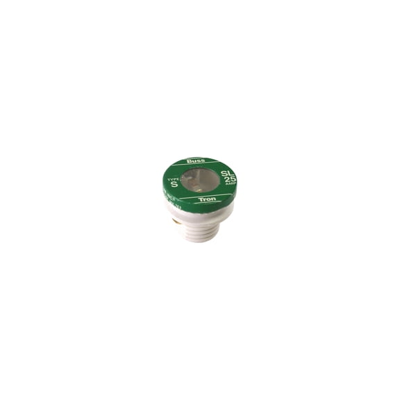 Bussmann Plug Fuse SL 25 - Time Delay, 25 Amps - 8 Pieces Residential Use, Standard Application