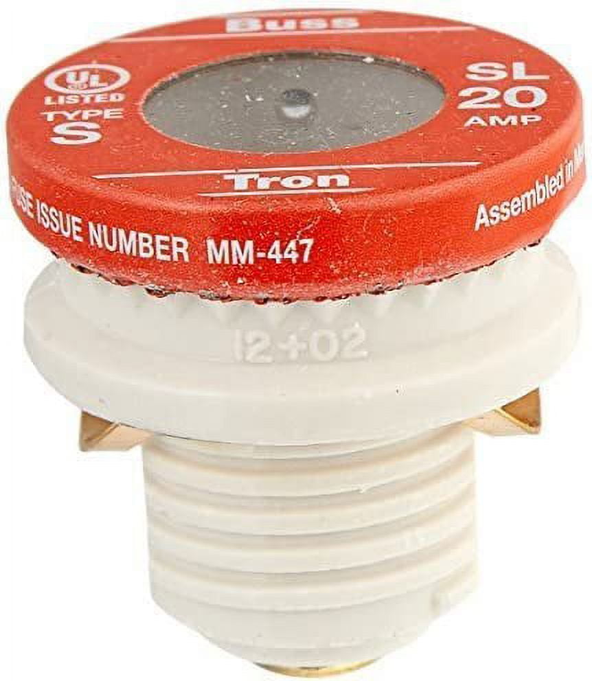 Bussmann SL20PK4 20 Amp Time Delay Loaded Link Rejection Base Plug