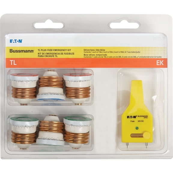 6-pack Bussmann TL Fuse Assortment With Fuse Tester - 15/20/30 Amps - 6 Pack Plus Tester  Residential Use, Standard Application
