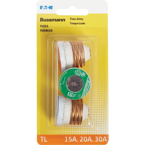Bussmann TL Plug Fuse Assortment - Pack of 6