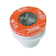 Bussmann Tamper Proof Plug Fuse Dual Element, Type S 20 Amp 125 V Industrial Strength Box / 4