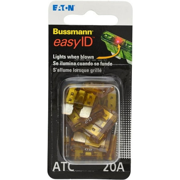 Bussmann VP/ATC-20ID easyID Illuminating Blade Fuse, (Pack of 10)