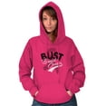 thumbnail image 1 of Bust Breast Cancer Pink Ribbon BCA Hoodie Sweatshirt Women Brisco Brands L, 1 of 6