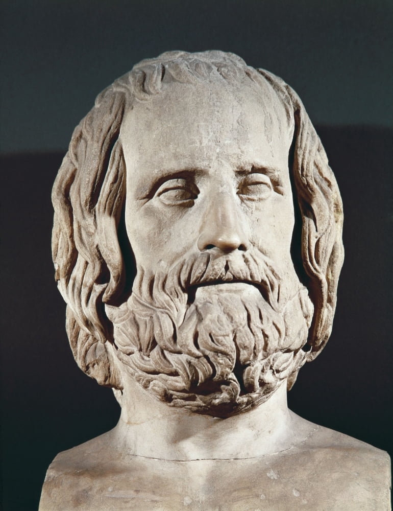Bust Of Euripides Canvas Art - (24 x 36)