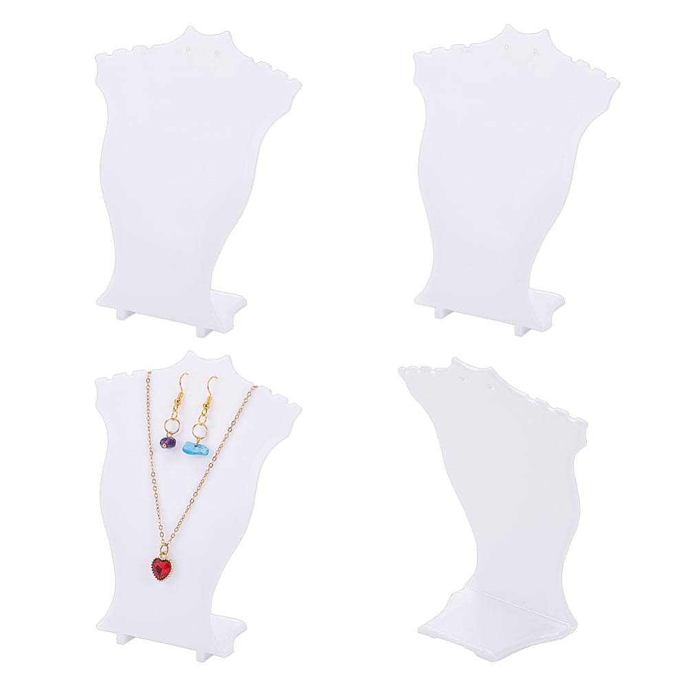 Bust Shaped Plastic Slant Back Necklace Jewelry Storage Rack Jewelry ...