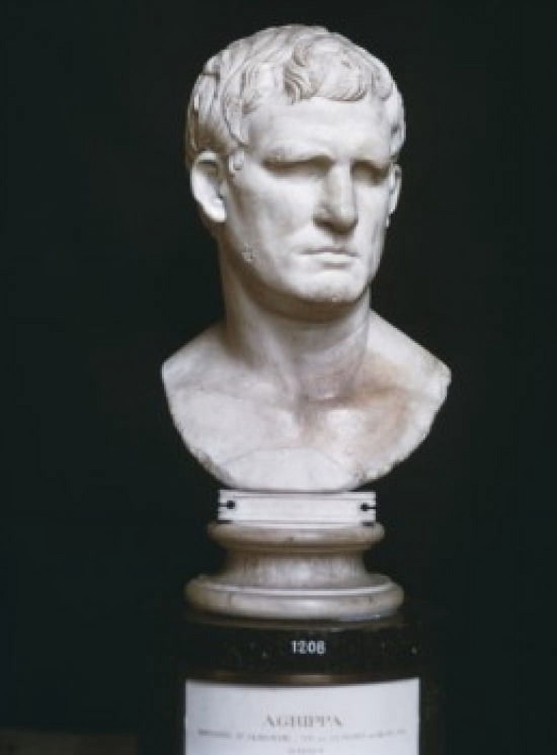 Bust of Agrippa Artist Unknown Canvas Art - (18 x 24)