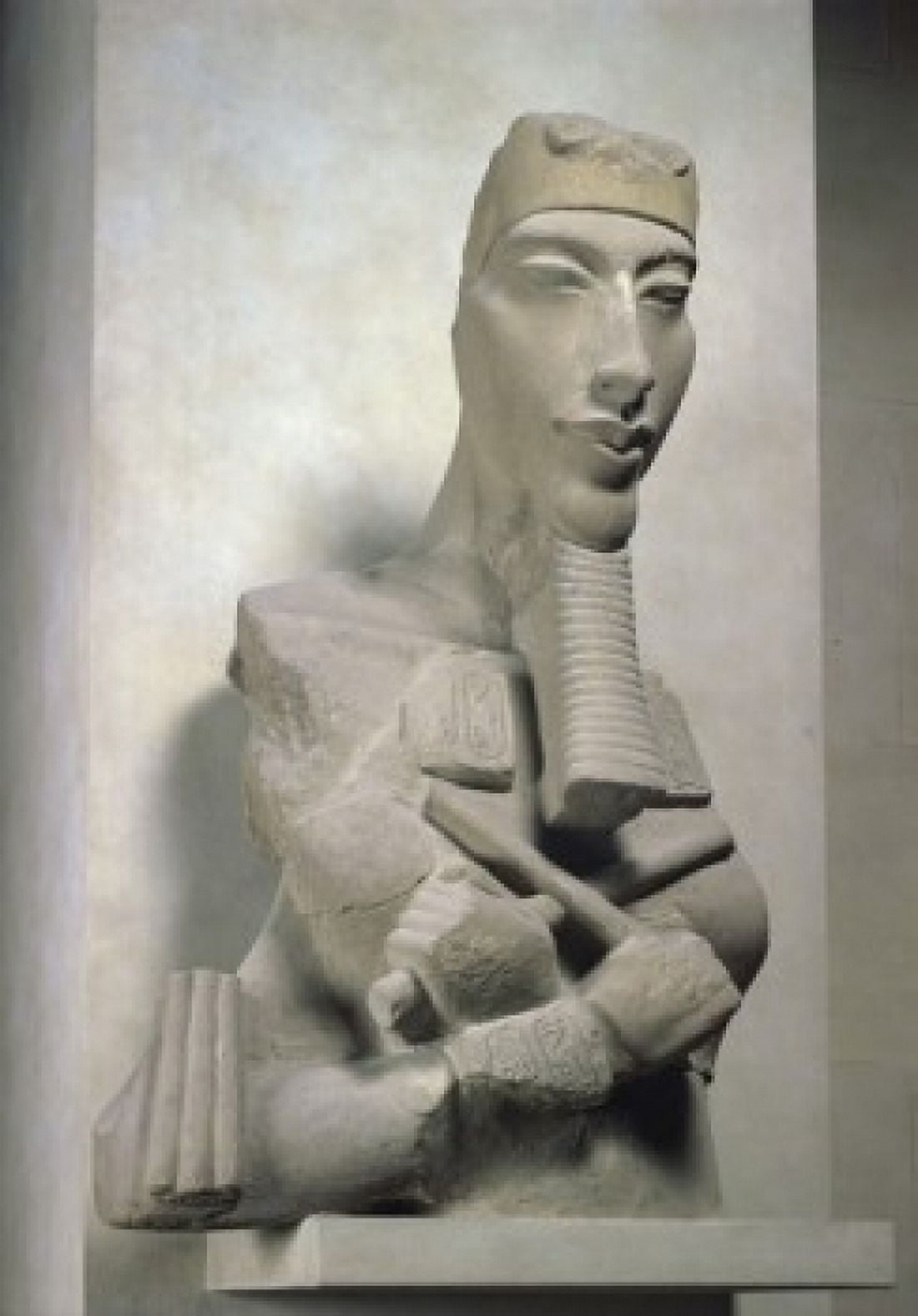 Bust of Akhenaton Egyptian Art Musee du Louvre Paris Canvas Art - (24 x 36)