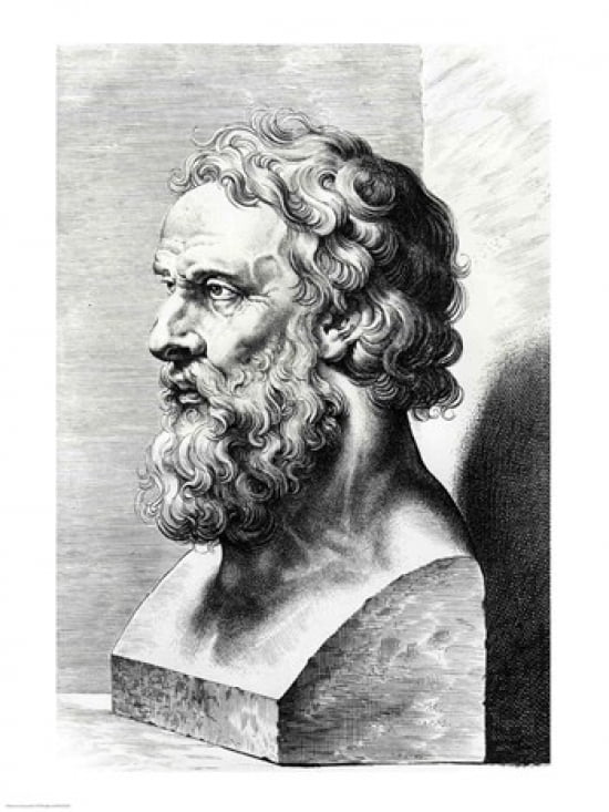 Bust of Plato Canvas Art - Peter Paul Rubens (24 x 36)