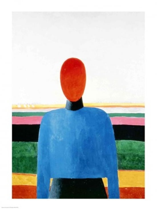 Bust of Woman Canvas Art - Kazimir Malevich (24 x 36)