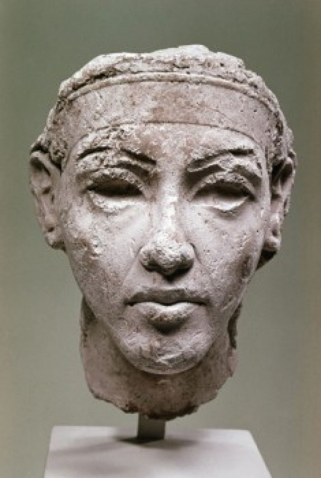 Bust of a King 1350 BC-Amarna Period Egyptian Art Staatliche Museum Berlin Germany Canvas Art - (24 x 36)