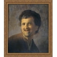 thumbnail image 1 of Bust of a laughing young man 28x34 Large Gold Ornate Wood Framed Canvas Art by Rembrandt, 1 of 2
