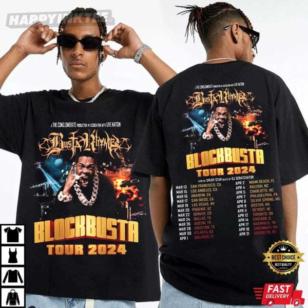 Busta Rhymes 2024 Blockbusta Tour T-Shirt - Walmart.com