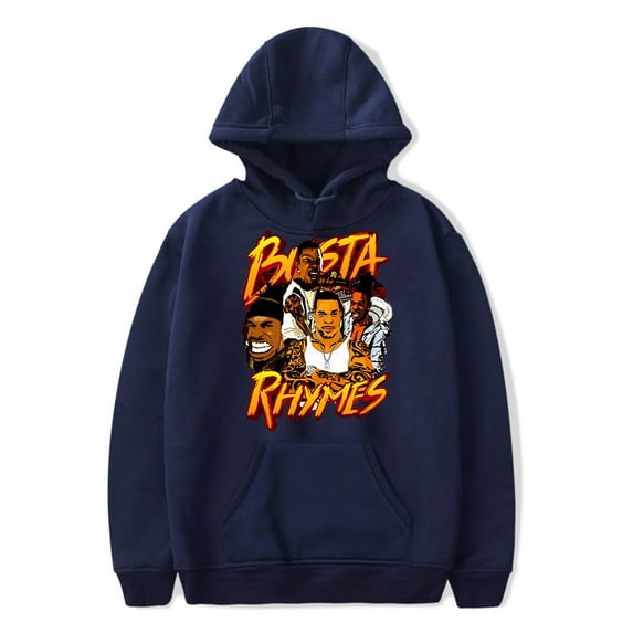 Busta Rhymes Merch Retro Hoodie Men's Hip Hop Printing Pullover Hooded Sweatshirts