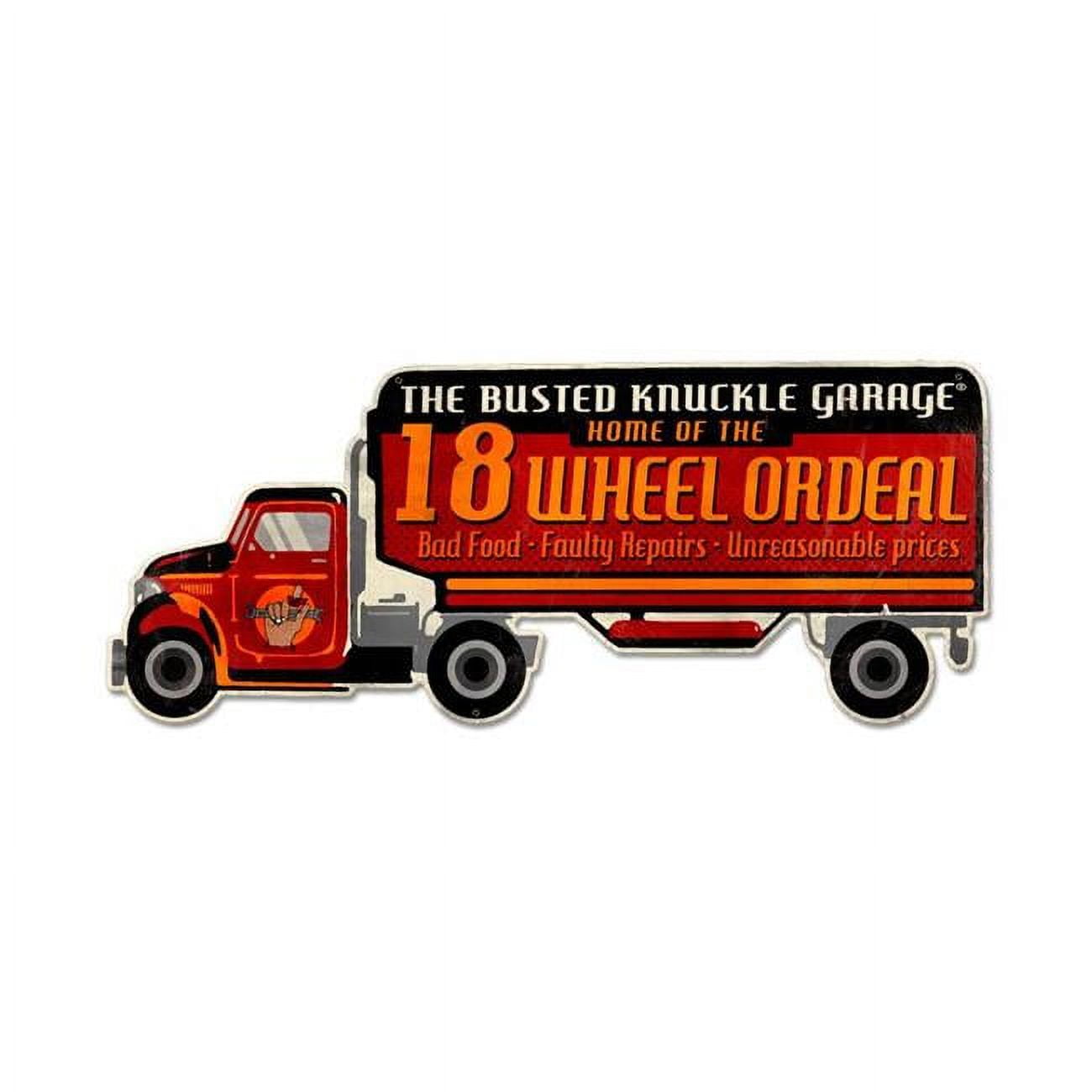 Busted Knuckle BUST096 30 x 12 in. Eighteen Wheel Ordeal Custom Metal