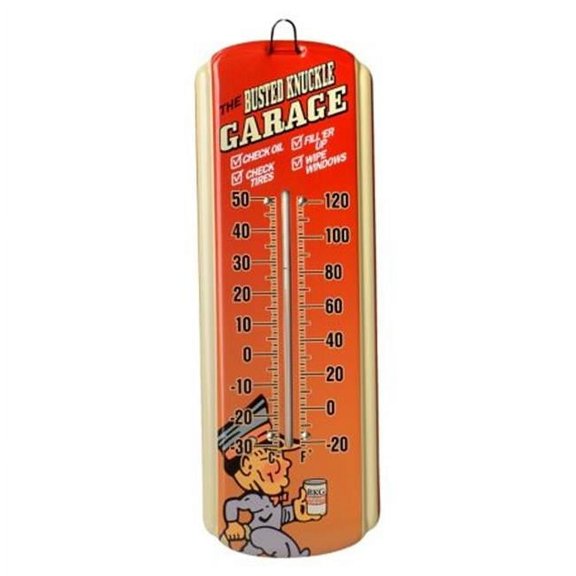 Busted Knuckle Garage BKG-70092 0.75 in. Metal Wall Mount Mini Thermometer
