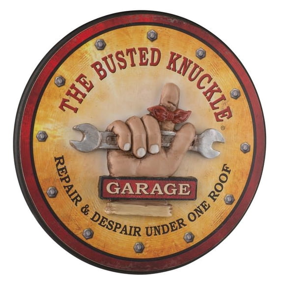 Busted Knuckle Garage BKG-75302 12 in. dia. Round Pub Sign