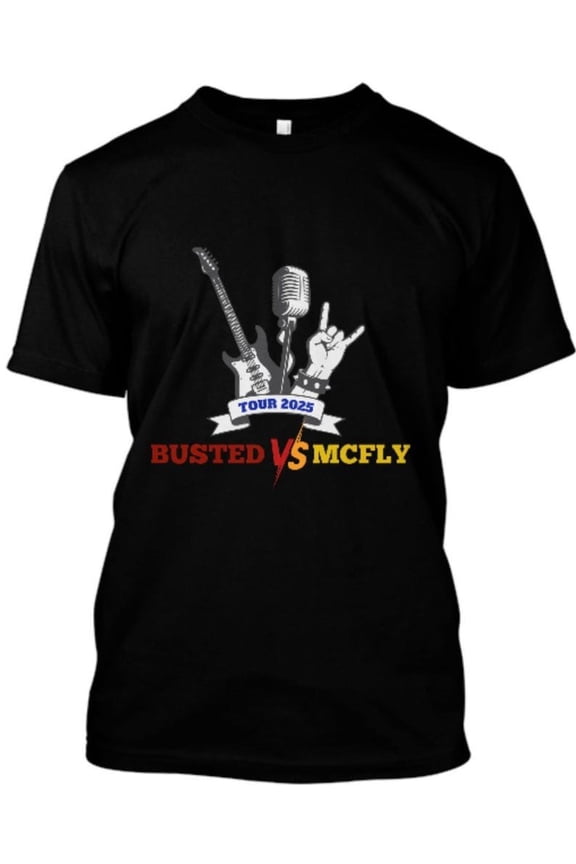 Busted Vs Mcfly Tshirt, Mcfly Tshirt, Busted Band Tshirt, Concert Announced Tee