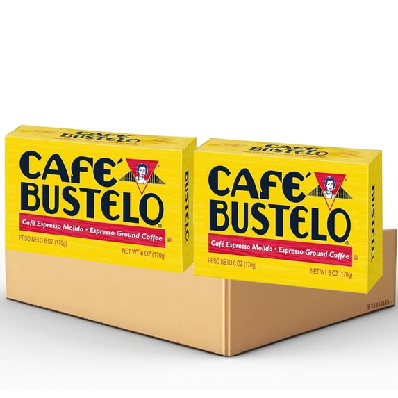 Bustelo Dark Roast Ground Coffee Brick - conveniently pack in the box ( Dark Roast, 10 Ounce (Pack of 2))
