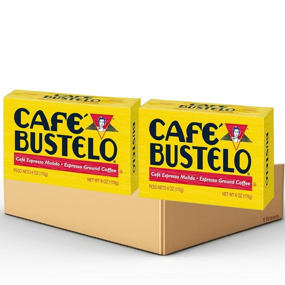 Bustelo Dark Roast Ground Coffee Brick - conveniently pack in the box ( Dark Roast, 10 Ounce (Pack of 2))