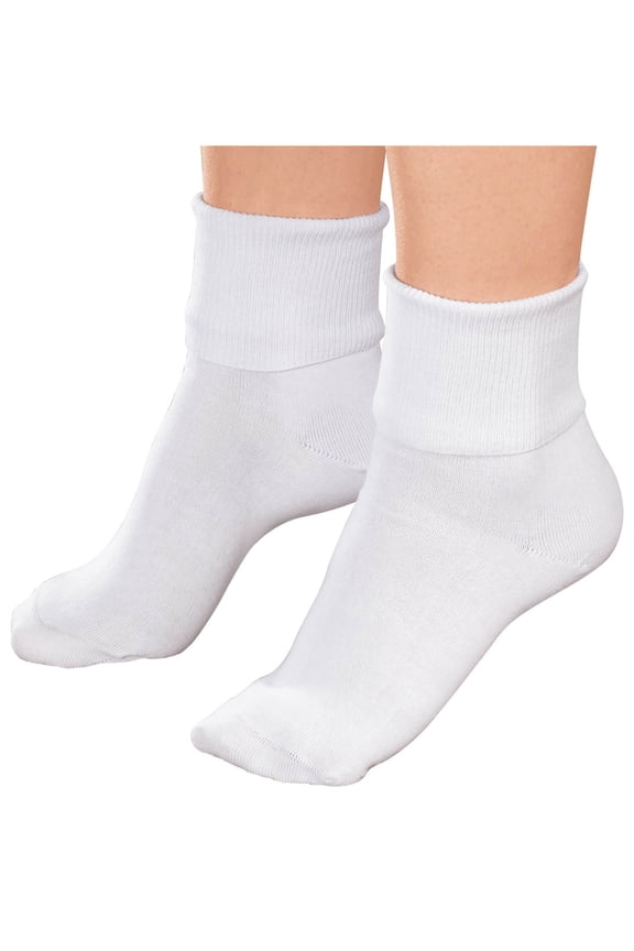 Buster Brown Women's Socks, 3-Pack, 100% Cotton Bobby Sock, 3 Pairs White, Small, Fits Shoe Size 5-7