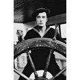 thumbnail image 1 of Buster Keaton Holding Wheel Of Boat 24x36 Poster, 1 of 1