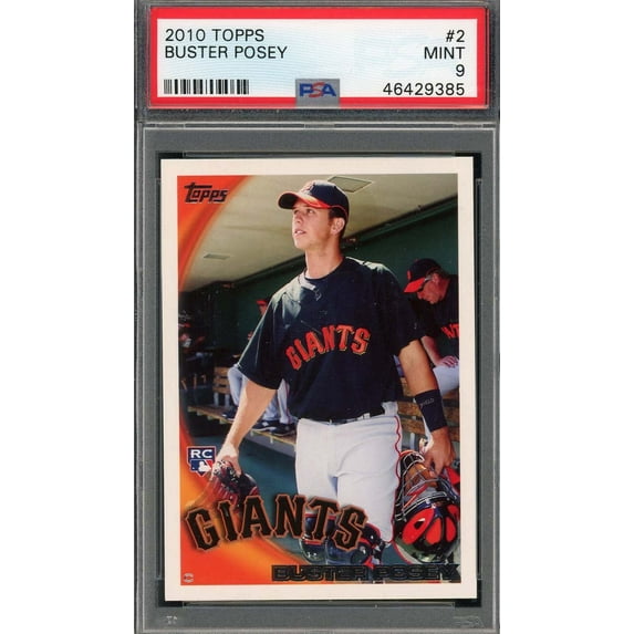 Buster Posey 2010 Topps Baseball Rookie Card RC #2 Graded PSA 9