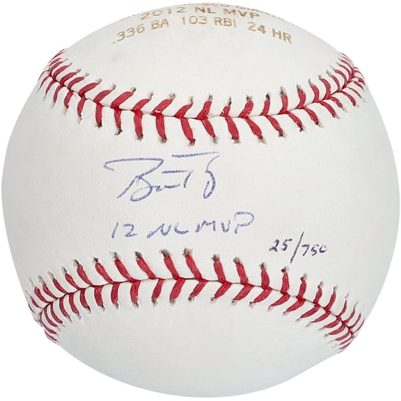 Buster Posey San Francisco Giants Autographed Baseball with "12 NL MVP" Inscription - Fanatics Authentic Certified