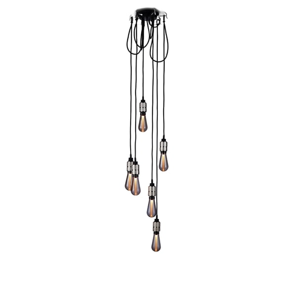 Buster + Punch NHK-07328 Hooked 6 Light 6" Wide Suspension Multi Light Pendant - Silver