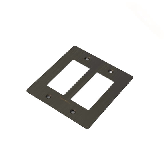 Buster + Punch NPL-09296 Wall Plates Double Rocker Switch Outlet - Bronze