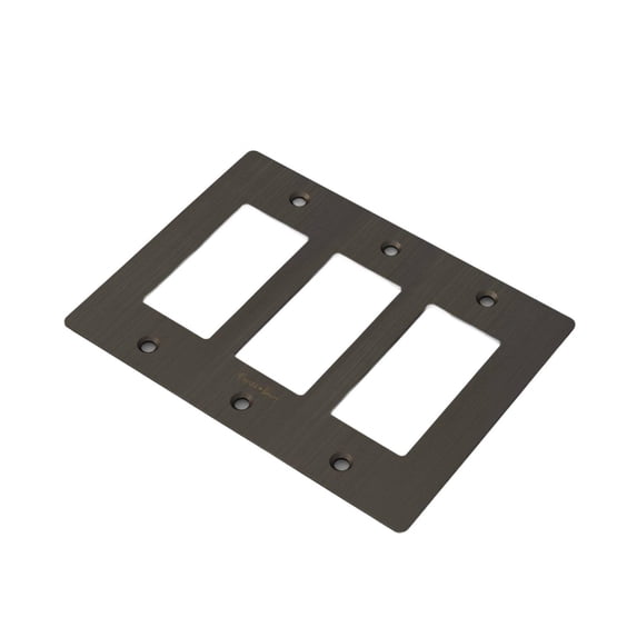 Buster + Punch NPL-09301 Wall Plates Triple Rocker Switch Outlet - Bronze