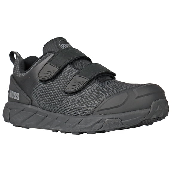 HOSS Men’s Composite Toe Extra Wide Athletic Work Shoe Slip Resistant EH Buster V Black