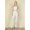 thumbnail image 1 of Bustier Crop Top & Front Slit Wide Leg Pants, 1 of 2