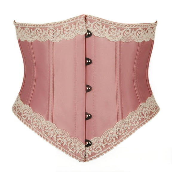 Bustier Shapewear for Women, Ladies' Court Style Corset Lace Corset Tops New Bustier Tops for Women Bodysuit Plus Style B-77 Pinky 3XL