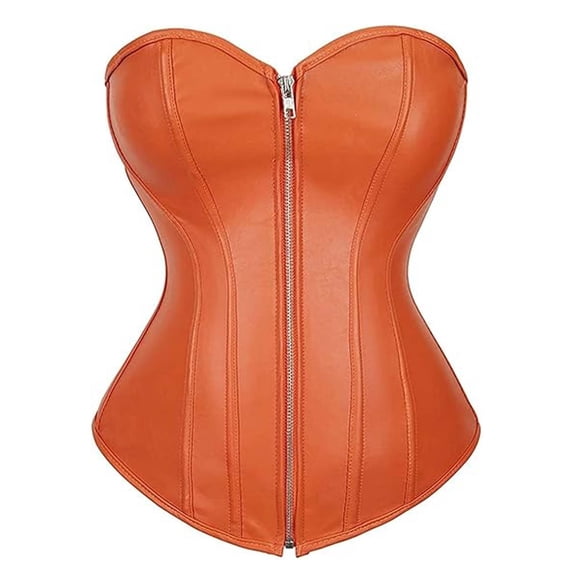Bustiers For Women Gothic Zip Front Strapless Lace Trim Underbust Corset Tops Tummy Control Body Shaper Slimming Shapewear Womens Shapewear