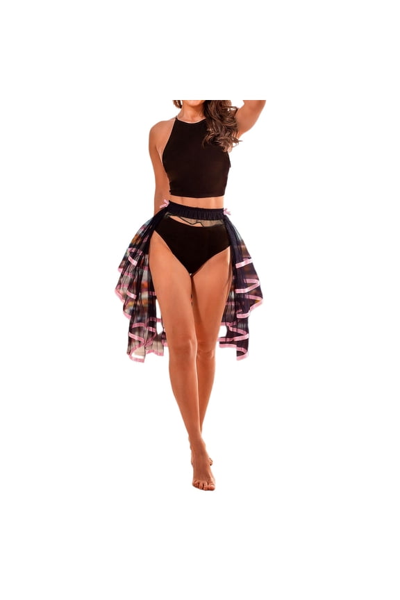 Bustle Tutu Skirt Layered Tie on Belt Skirts Dance Tulle Tutus for Women