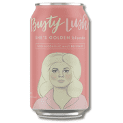 Busty Lush She's Golden Non-Alcoholic Blonde Beer, Low Calorie, Craft Brewed NA Malte Beer, 12 Pack