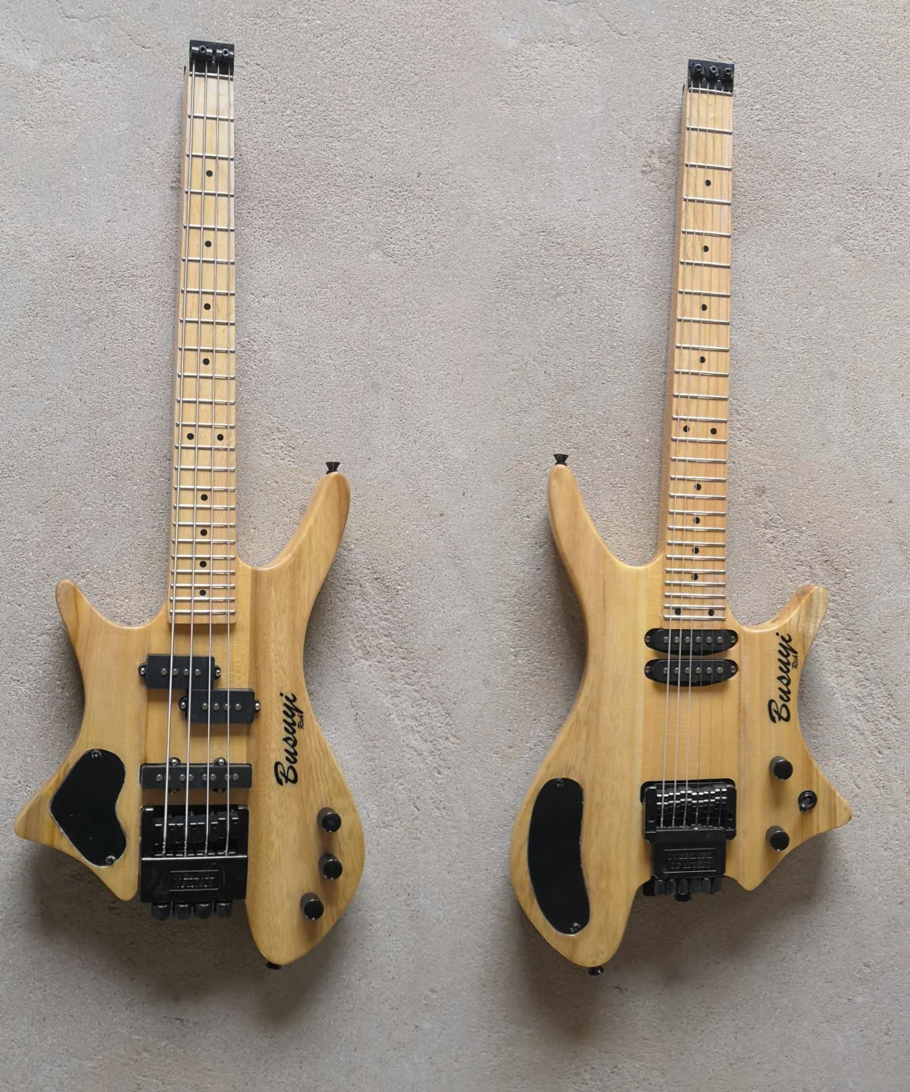 お得セット Maple Headless Busuyi Neck Set Bass and Guitar Electric その他