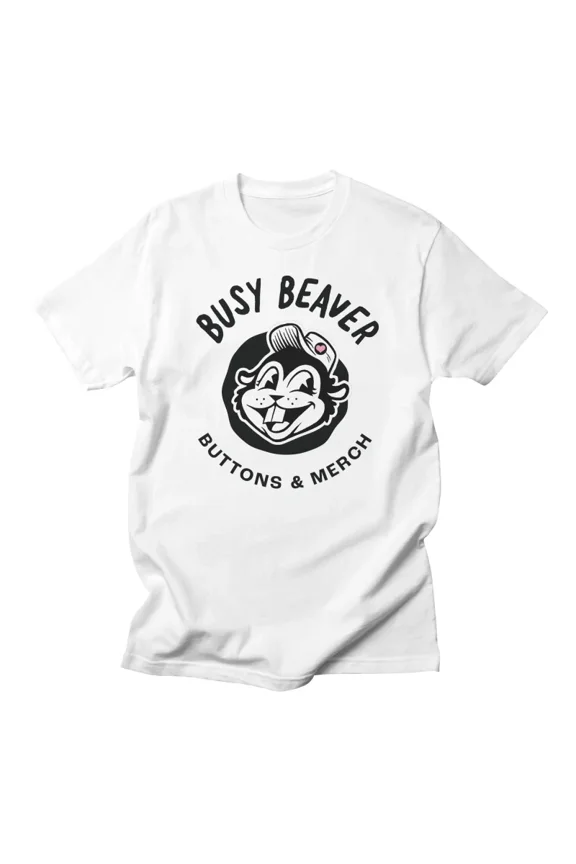 Busy Beaver Buttons Merch T-Shirt Tee Gift For Him Merch For Her Apparel For Friend