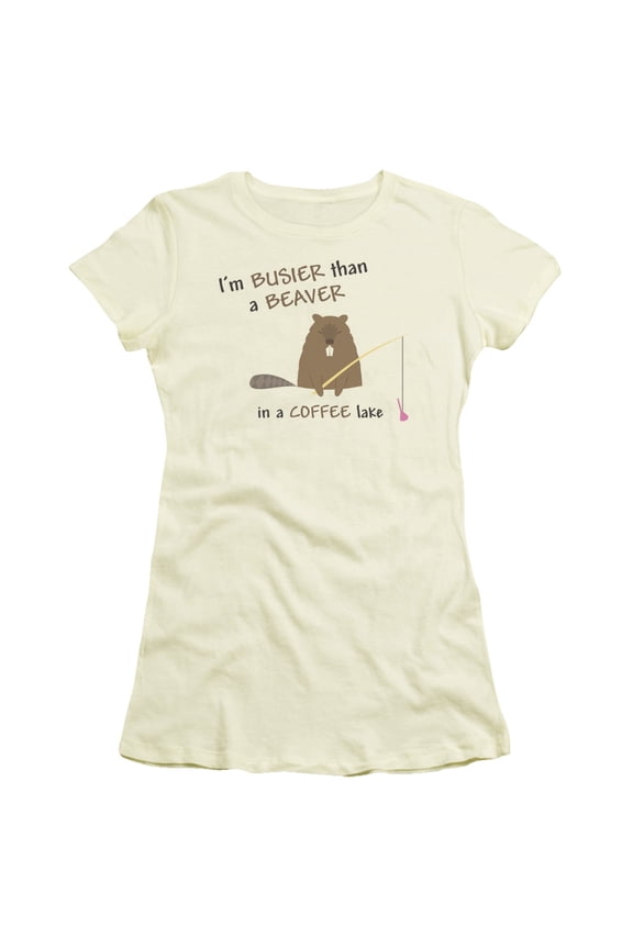 - Busy Beaver - Juniors Teen Girls Cap Sleeve Shirt - Large