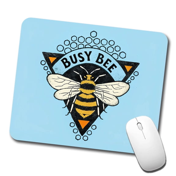 Busy Bee Blue Mouse Pad Low Profile Gaming Mat