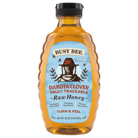 Busy Bee Raw, Dakota Clover Honey, 32 oz