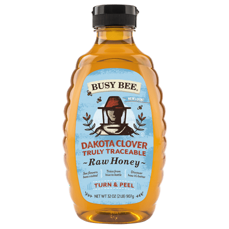Busy Bee Raw, Dakota Clover Honey, 32 oz