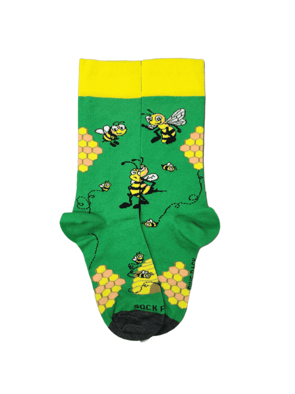 Busy Bee Socks from the Sock Panda (Adult Small - Shoe Sizes 2-5)