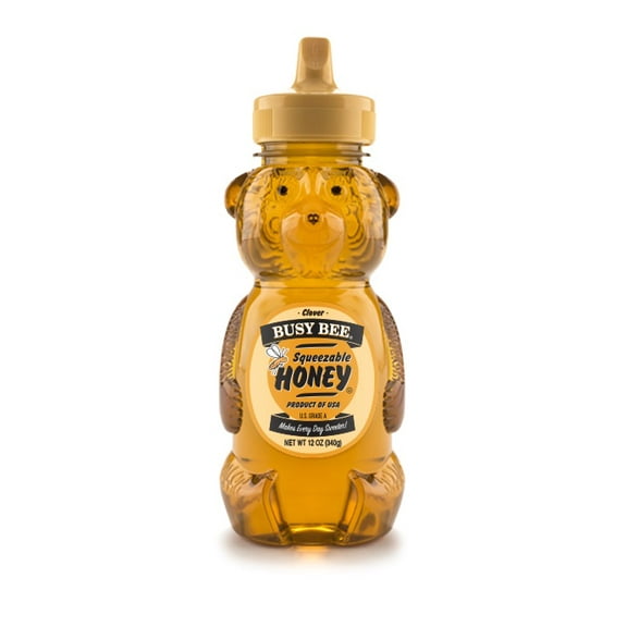 Busy Bee, U.S.A. Honey, 12 oz Plastic Bear Bottle