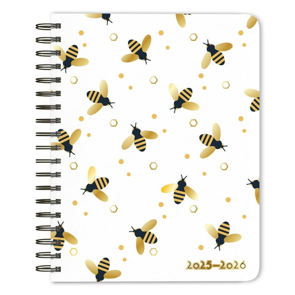 Busy Bees | 2026 6x7.75" 18 Months Weekly Academic Desk Planner | July 2025 - December 2026 | Plato