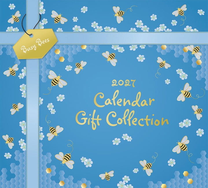 Busy Bees 2027 Gift Collection Desk Pad & Wire-O Calendar & Pocket Planner Sticker Sheet Foil Stamped Cover, (Paperback)