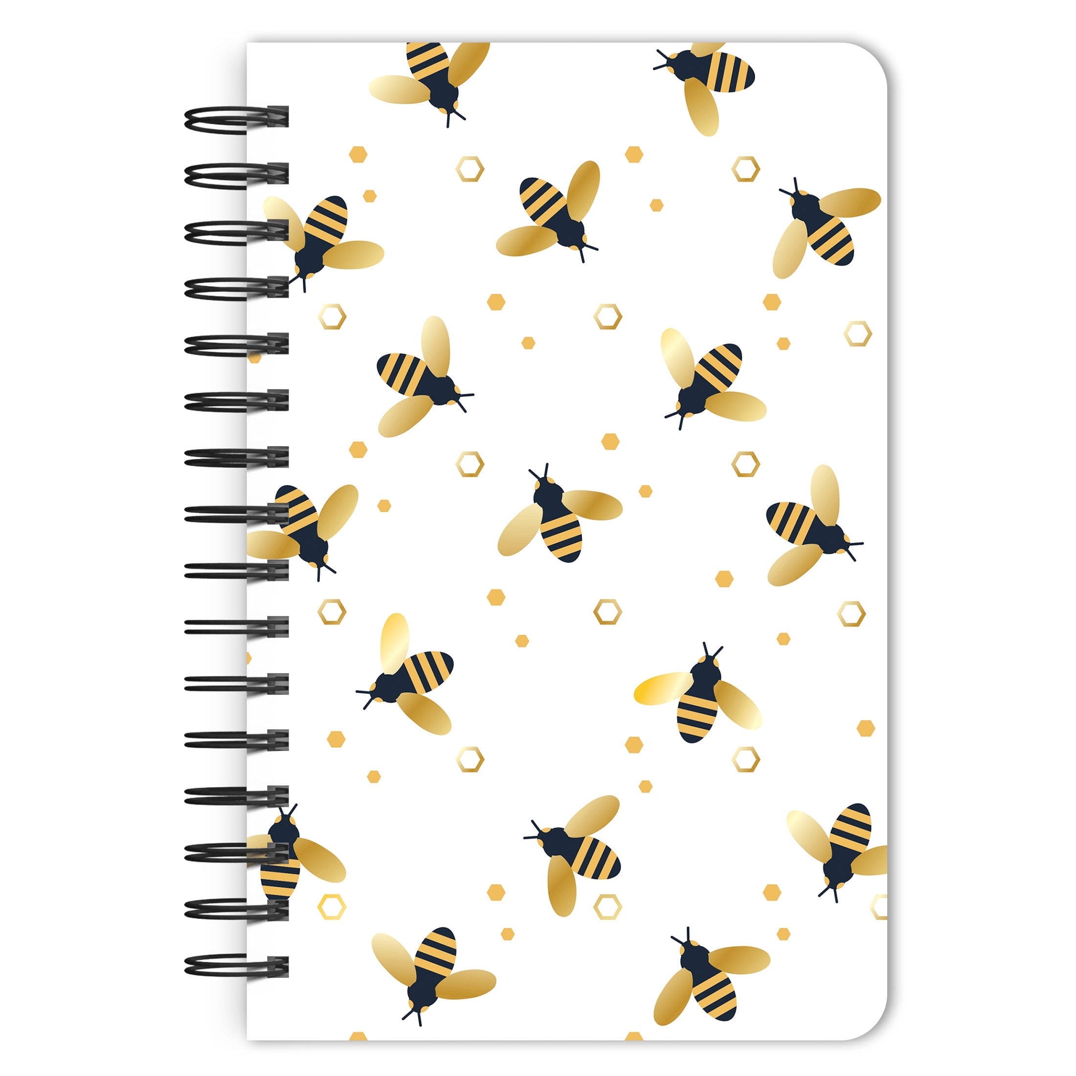 Busy Bees | 5.25x8.25" Compact Wire Journal | Non-Dated | Foil Stamped Cover | BrownTrout