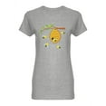 thumbnail image 1 of Busy Bees Around Hive Shaped T-Shirt Women -Image by Shutterstock, Female x-Large, 1 of 2