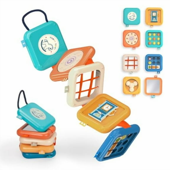 Busy Board for 1 Year Old,Montessori Toys for 1 Year Old,Baby Busy Board Toddler Travel Toys Fine Motor Skills Learning Activities Fidget Board for Toddlers